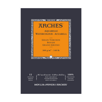 Akvarelový blok ARCHES Aquarelle hrubozrnný přírodní bílá 300 g/m² – 12 listů