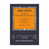 Akvarelový blok ARCHES Aquarelle hrubozrnný přírodní bílá 300 g/m² – 12 listů