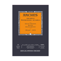Akvarelový blok ARCHES Aquarelle hrubozrnný přírodní bílá 300 g/m² – 12 listů
