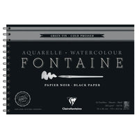 Akvarelový blok CLAIREFONTAINE Fontaine CP černý 300 g/m² 19 x 26 cm - 12 listů