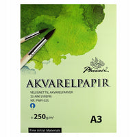 Akvarelový blok Phoenix 250 g/m², 210 × 297 mm nebo 297 × 420 mm – výběr formátu