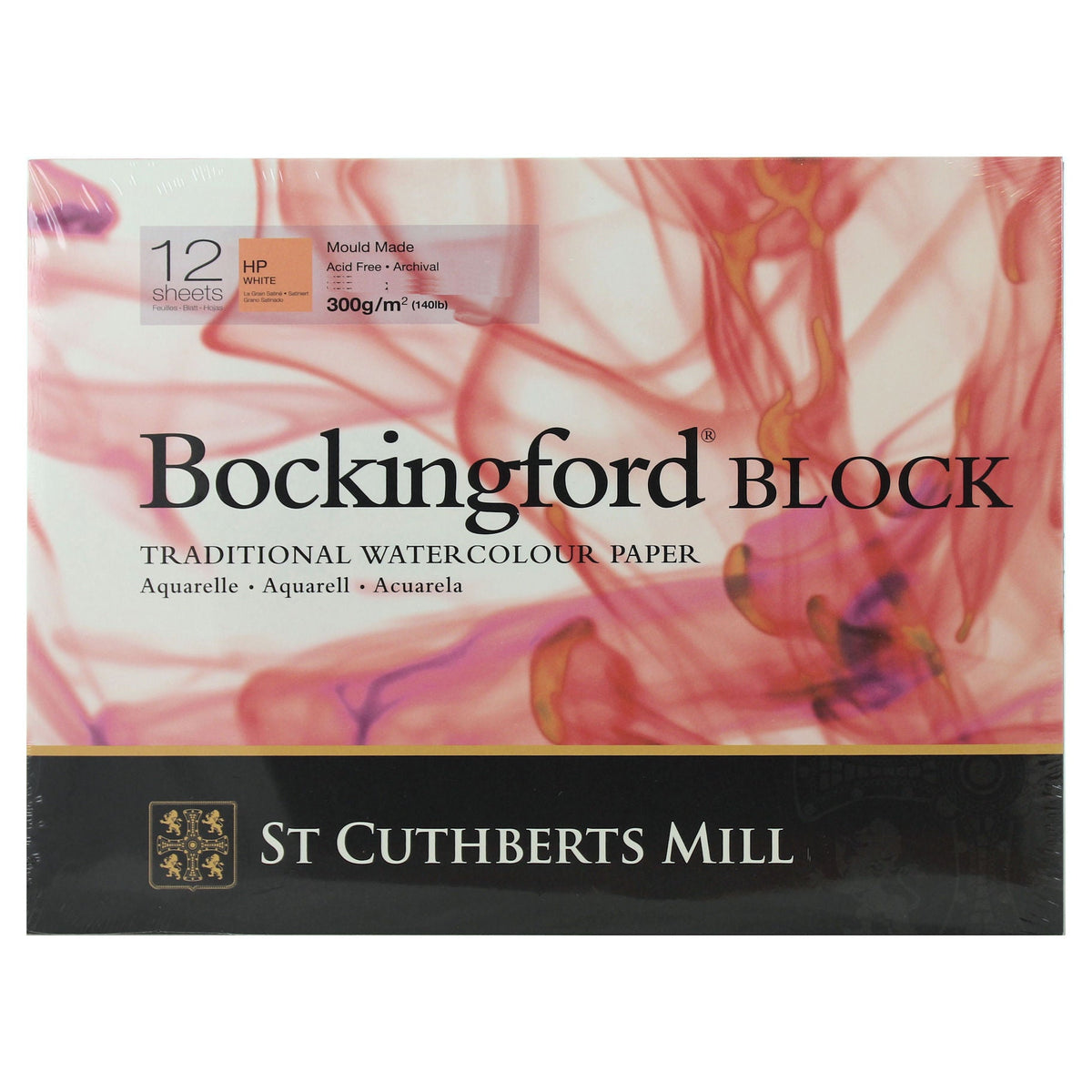 Akvarelový blok St Cuthberts Mill Bockingford HP bílý 300 g/m² 12 listů – 31 – 41 cm