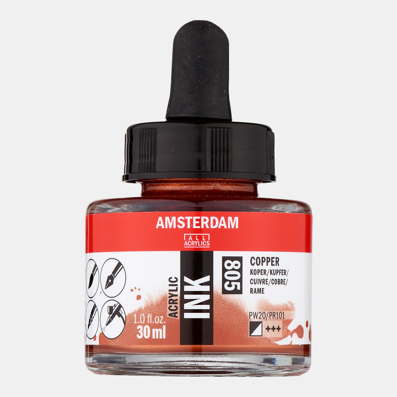 ROYAL TALENS Amsterdam Acrylic Ink akrylový inkoust 30 ml – Měděná