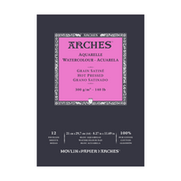 ARCHES akvarelový blok hladký HP přírodní bílá 300 g/m² A5 – A3 - 12 listů