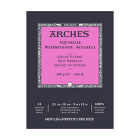 ARCHES akvarelový blok hladký HP přírodní bílá 300 g/m² A5 – A3 - 12 listů