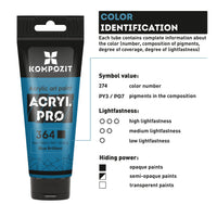 Sada akrylových barev ACRYL PRO Kompozit v boxu – 42 x 75 ml