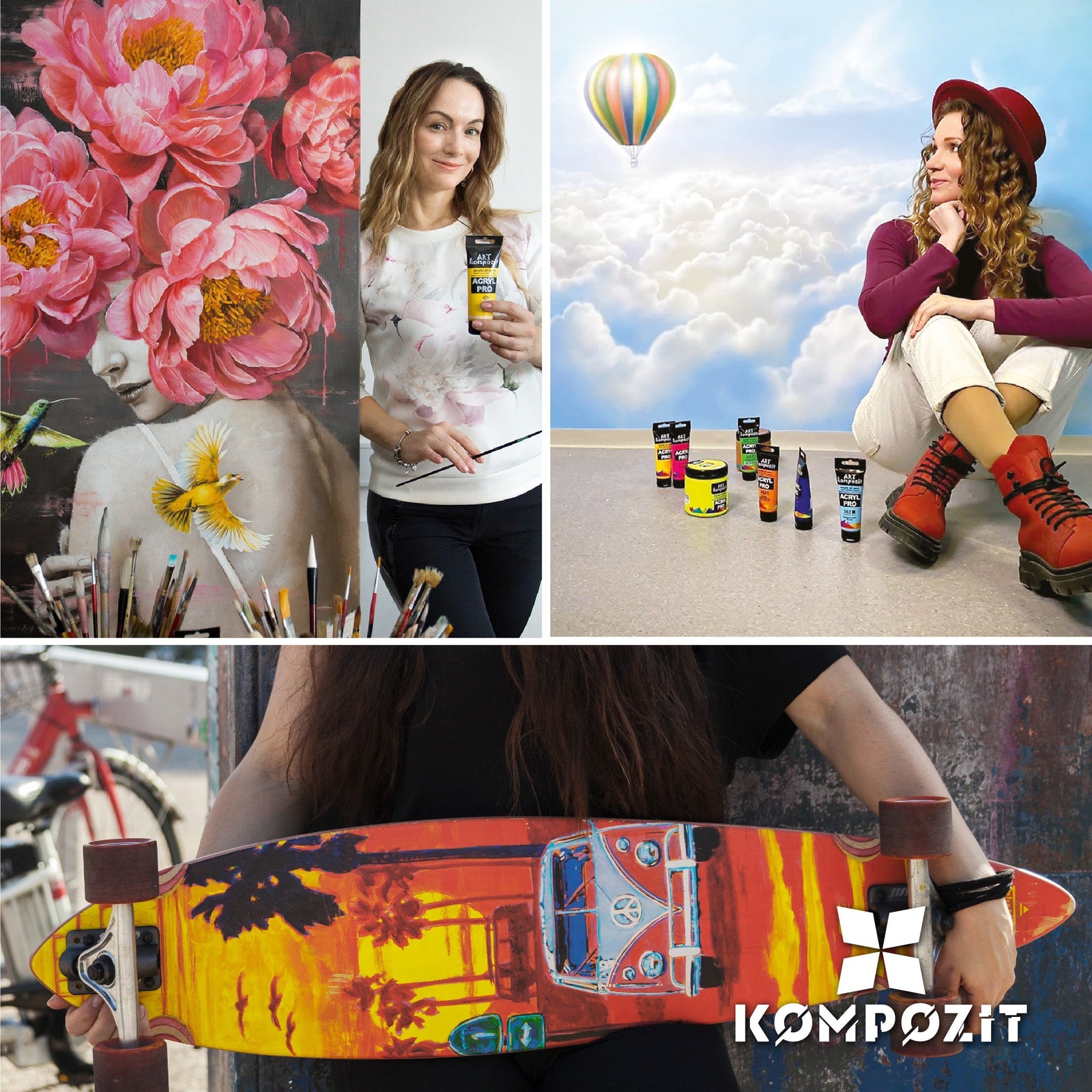 Sada akrylových barev ACRYL PRO Kompozit v boxu – 42 x 75 ml