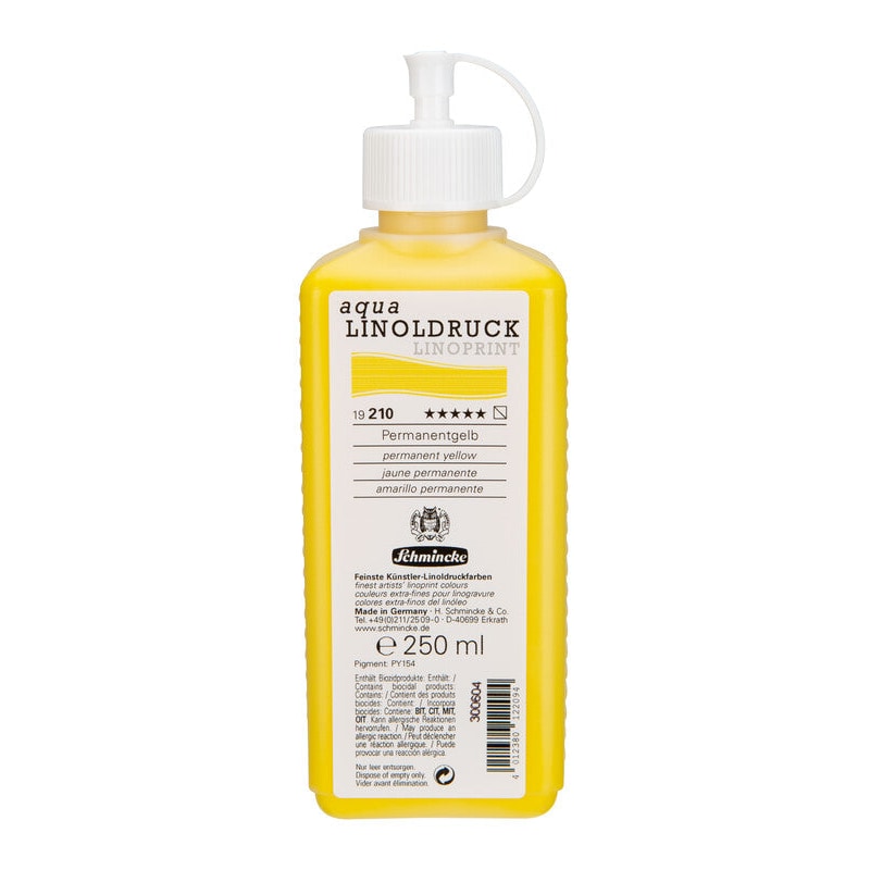 Barva na linoryt Schmincke aqua-LINOPRINT 250 ml – 210 Permanentní žlutá