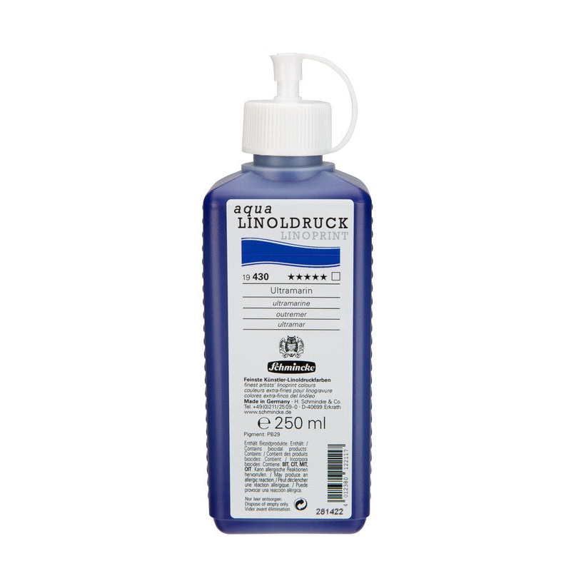 Barva na linoryt Schmincke aqua-LINOPRINT 250 ml – 430 Ultramarín