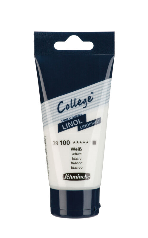 Barva na linoryt Schmincke College Linol 75 ml – 100 Bílá