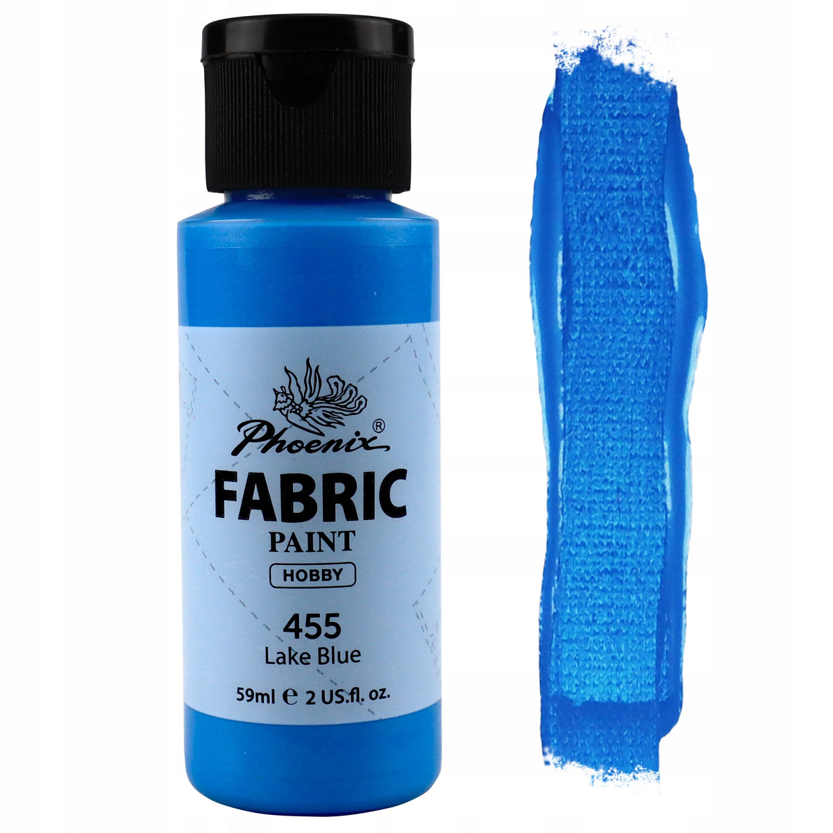 Barva na textil Phoenix 59 ml – jezerní modrá (Lake Blue 455)