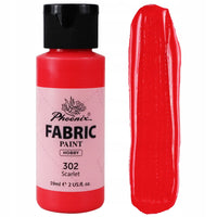 Barva na textil Phoenix 59 ml šarlatová 302