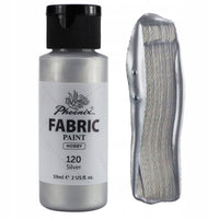 Barva na textil Phoenix 59 ml stříbrná 120