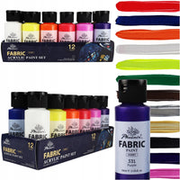 Barvy na textil Phoenix, sada 12–24 x 59 ml