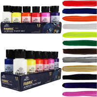 Barvy na textil Phoenix, sada 12–24 x 59 ml