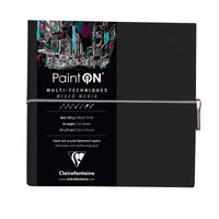 Blok papírů CLAIREFONTAINE Paint'On 250 g/m² 19 x 19 cm - 32 listů – Černá