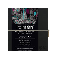 Blok papírů Clairefontaine Paint'On černý 250 g/m² - 32 listů (A5 – 14 x 14 cm)