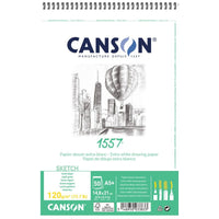 CANSON 1557 skicovací blok 120 g/m² A5 30 listů kroužková vazba