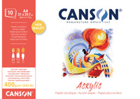Canson akrylový blok CP Natural White 400 g/m² - 10 listů, 24 x 33 cm