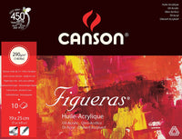 Canson Figueras blok na olej a akryl 290 g, 10 listů, 33 x 41 cm