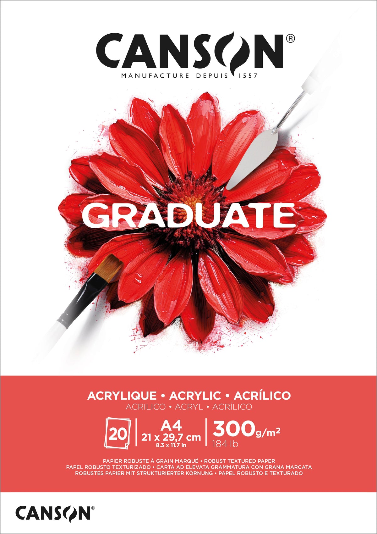 Canson Graduate akrylový blok 300 g 20L A4 lepený