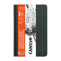 Canson Graduate Art Book skicák v pevné vazbě 90 g/m² 184 listů 14 x 21,6 cm Dark Grey