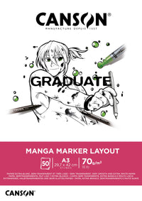 Canson Graduate Marker blok na fixy 70 g/m² A3 lepený - 50 listů