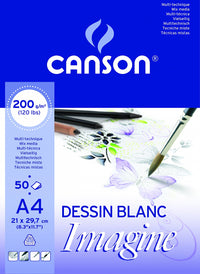 CANSON Imagine skicák 200 g/m² 50L A4 jemnozrnný lepený