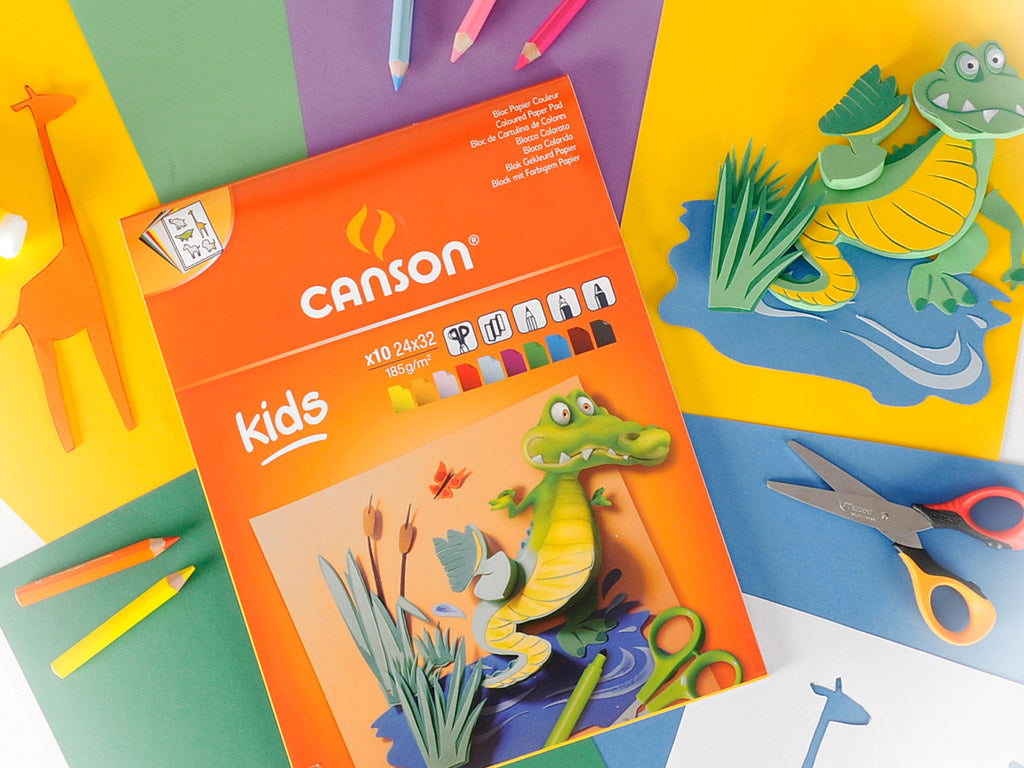 CANSON Kids barevný skicák 185 g/m² - 10 listů, 24 x 32 cm