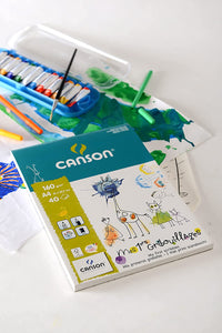 Dětský skicák CANSON Kids 160 g/m² A4 lepený - 40 listů