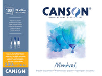 Canson Montval akvarelový blok CP 200 g, 100 listů, 24 x 32 cm lepený