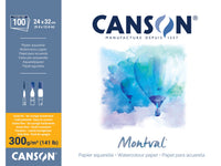 Canson Montval akvarelový blok CP 300 g/m² – 100 listů, 24 × 32 cm