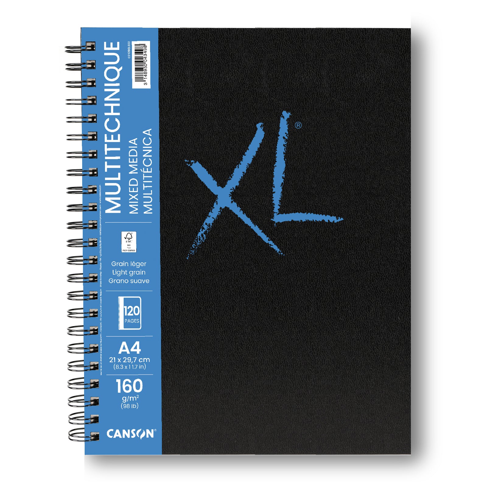 CANSON Canson XL Mix Media lepený blok 160 g - 120 listů, A4