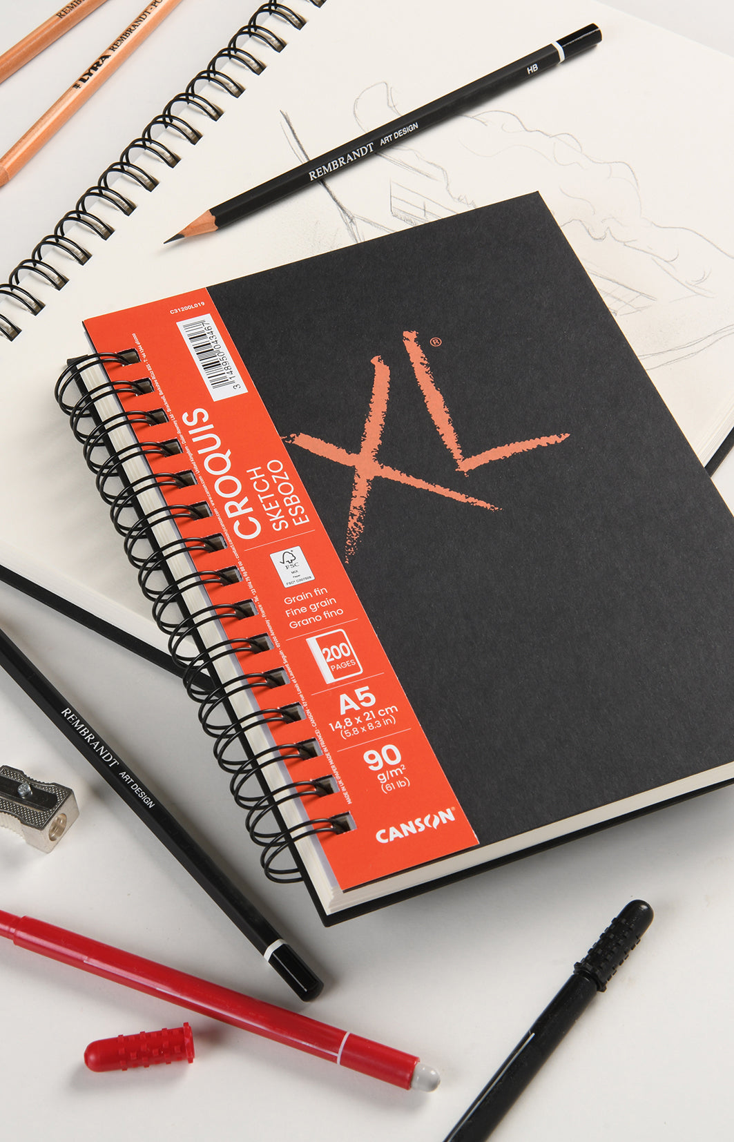 Canson XL Sketch skicovací blok 90 g/m² - 200 listů, A5