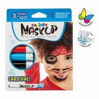 Carioca barvy na obličej v tyčince 3 ks – Karneval