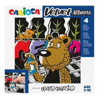 Carioca sametové omalovánky 4 ks – CENTO Graffiti