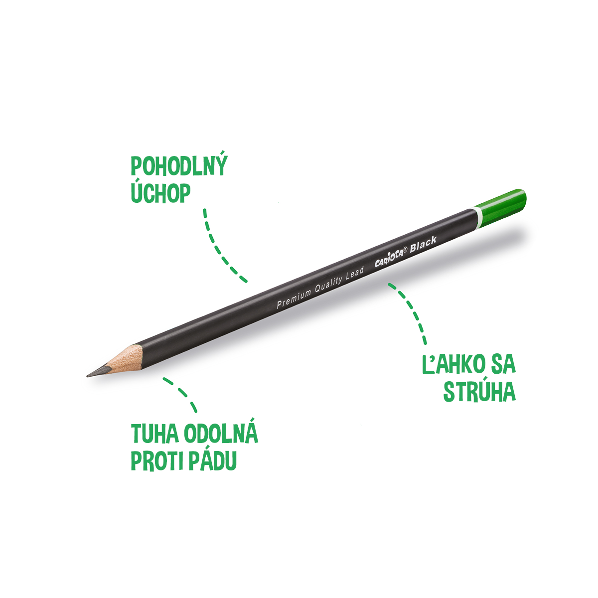 Carioca trojhranná tužka Black, 12 ks