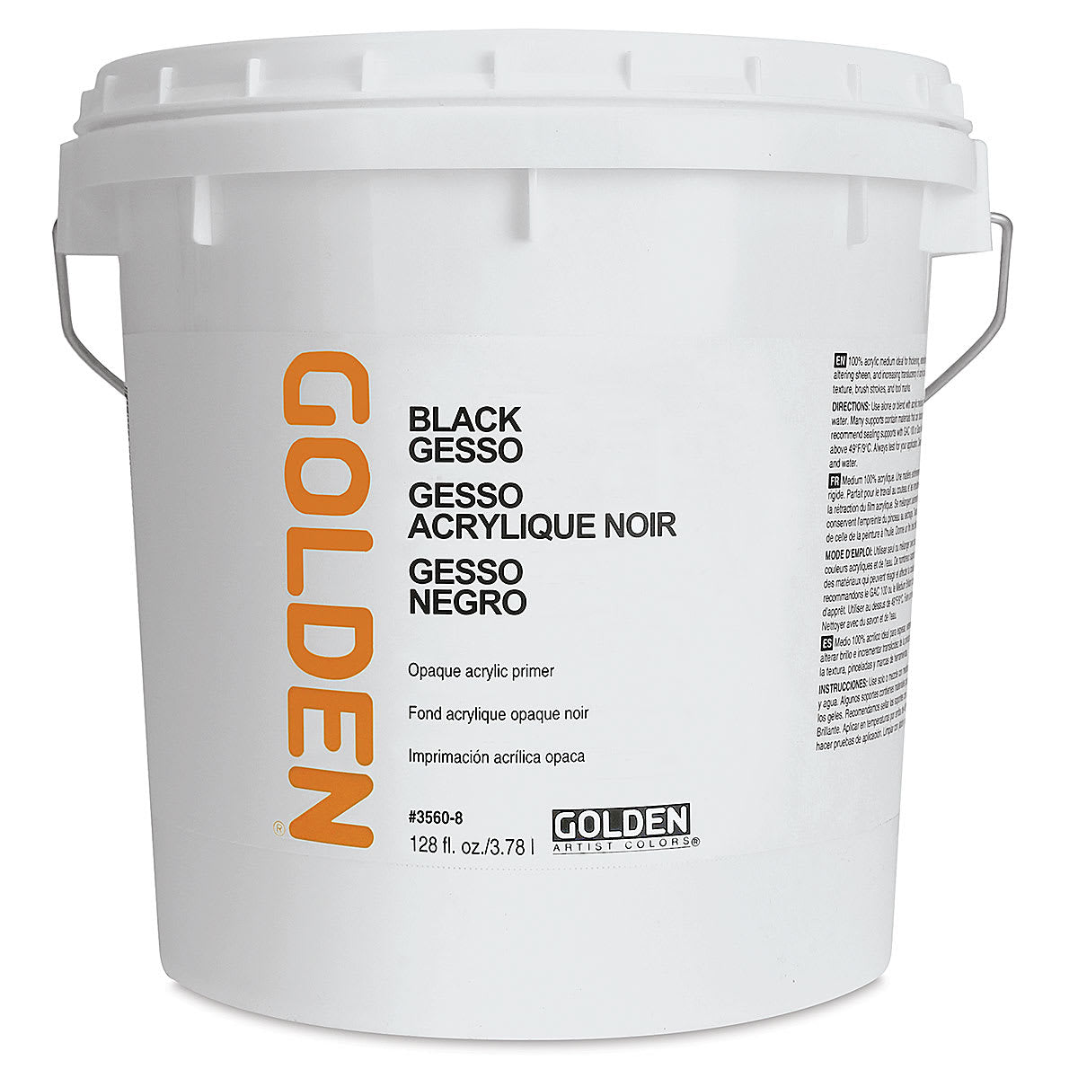Černý akrylový šeps GOLDEN Black Gesso