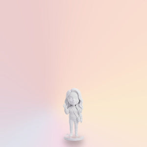 Bílá 3D figurka 10 cm