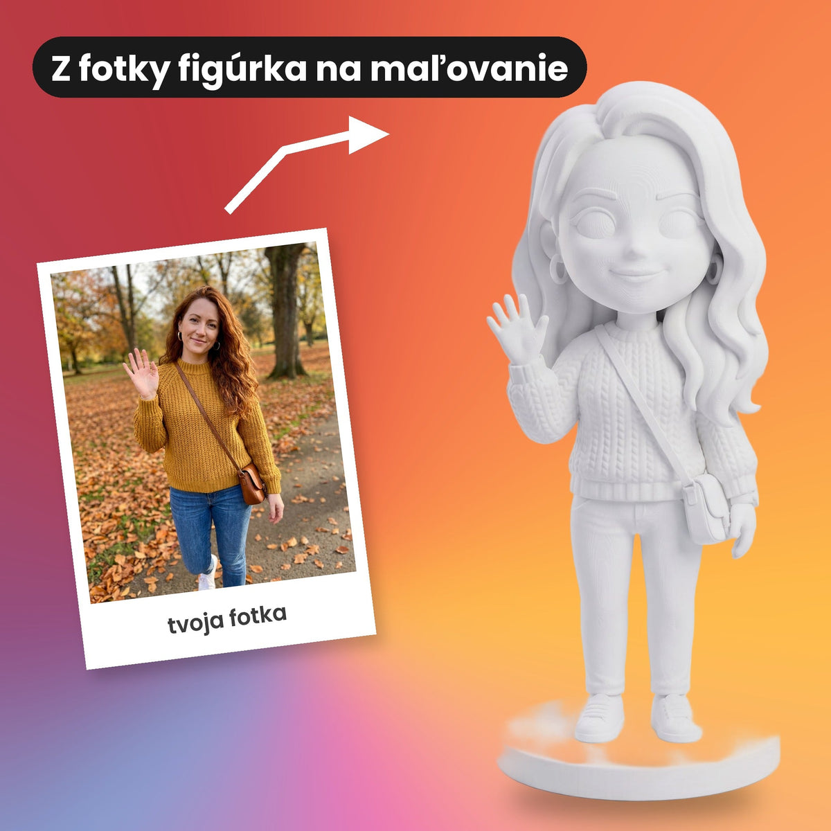 Chibi figurka z fotky k vymalování