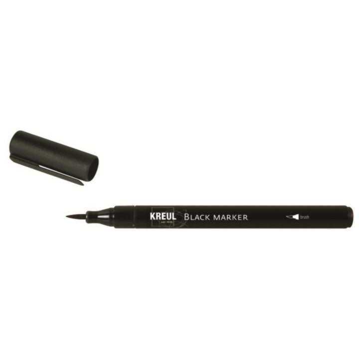 Černý marker Kreul – brush