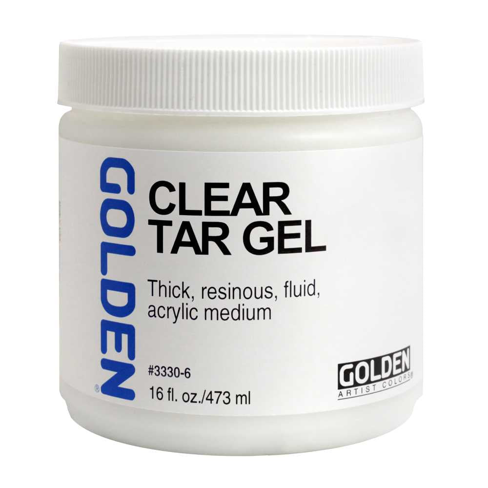 Čirý táhlý akrylový gel GOLDEN Clear Tar Gel