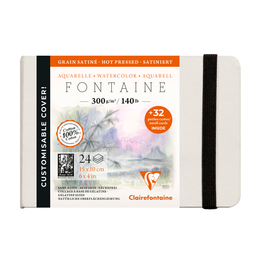 Clairefontaine Fontaine akvarelová kniha HP 300 g 24L pevná vazba