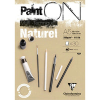 Blok na mix média Clairefontaine Paint'On přírodní 250 g/m² – 30 listů – A5