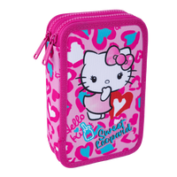 Colorino dvoupatrový plný penál Jumper 2 Hello Kitty – Hello Kitty růžová