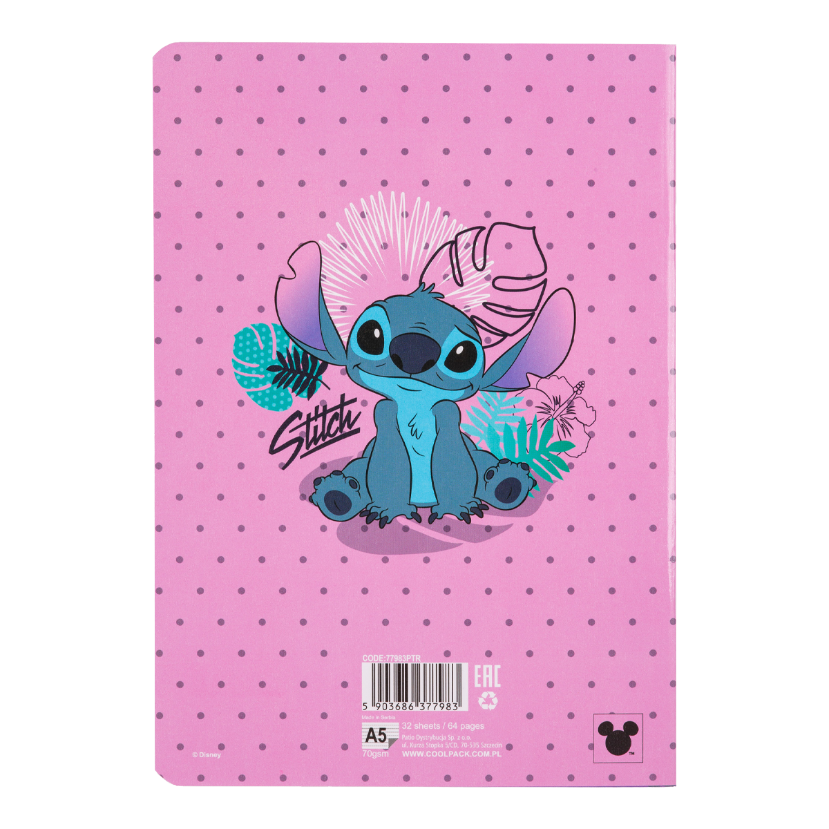 Colorino poznámkový sešit Stitch 3, A5, 32 listů, linkovaný