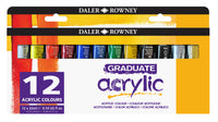 DALER ROWNEY Graduate sada akrylových barev 12 x 22 ml