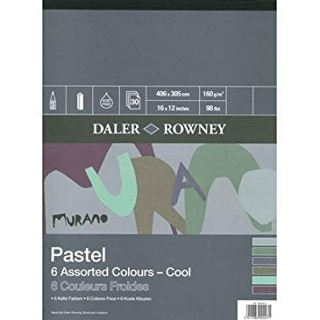 Pastelový papír DALER ROWNEY Murano Cool 40,6 x 30,5 cm, 160 g - 30 listů