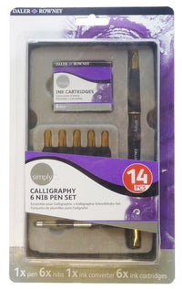 Kaligrafická sada DALER ROWNEY Simply 14 ks s příslušenstvím