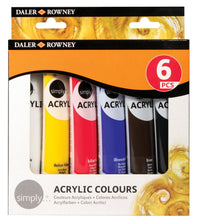 DALER ROWNEY D&R Simply sada akrylových barev 6 x 75 ml